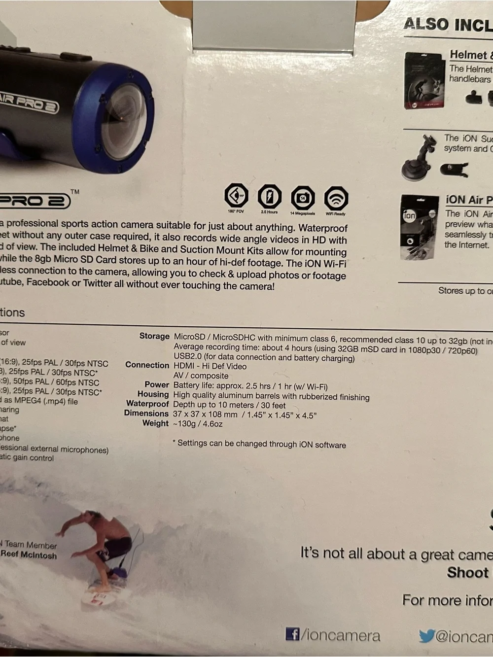 Ion shoot/share Pro 2 Blue HD Sports Video Camera